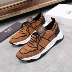 벨루티 쉐도우 니트 레더 브라운