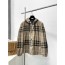 버버리 체크 패턴 리버시블 후드 자켓