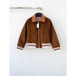 톰브라운 웨일 코듀로이 다운 필 크롭 플라이트 자켓