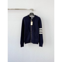 톰브라운 루나 뉴 이어 인타르시아 메리노 4-바 집업 후드