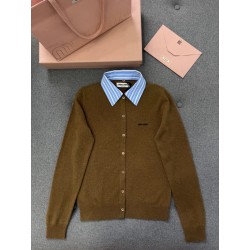 미우미우 캐시미어 카라 가디건