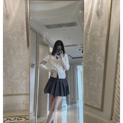 톰브라운 밀라노 스티치 브이넥 가디건