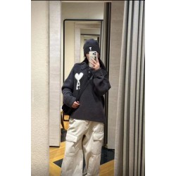 아미 빅 로고 폴로 니트