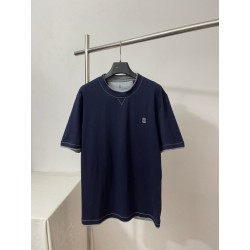 브루넬로 쿠치넬리 로고 레이어링 티셔츠