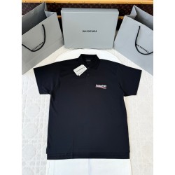 발렌시아가 폴리티컬 캠페인 라지 핏 티셔츠 -블랙