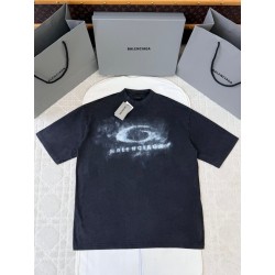 발렌시아가 워시드 크레용 루프 티셔츠