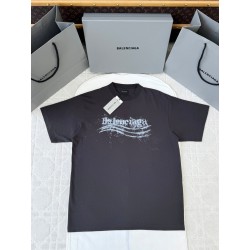 발렌시아가 워시드 크레용 폴리티컬 미디엄 핏 티셔츠