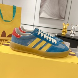 구찌 X 아디다스 가젤 스니커즈 블루