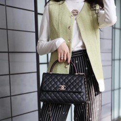 샤넬 24A COCO 탑 핸드 캐비어 리차드 28