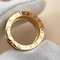 불가리 비제로원 락 4 밴드 반지 로즈 골드