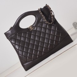 샤넬 31 라지 쇼핑백 토트백 블랙 금장 정품퀄