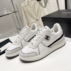 샤넬 스니커즈 패브릭 스웨이드 카프스킨