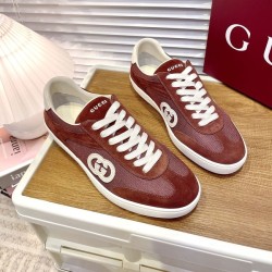 구찌 인터로킹 G 레드 스웨이드