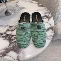 미우미우 울 슬리퍼