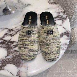 미우미우 울 슬리퍼