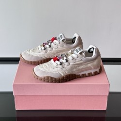 미우미우 타이어 테크니컬 패브릭 앤 스웨이드 스니커즈