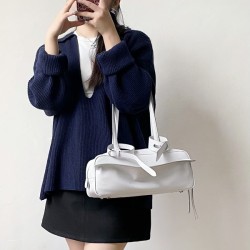 발렌시아가 캐리 스몰 레더 볼링 백