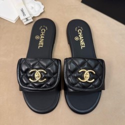 샤넬 턴락 블랙 뮬 슬리퍼