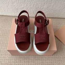 미우미우 데님 플랫폼 샌들