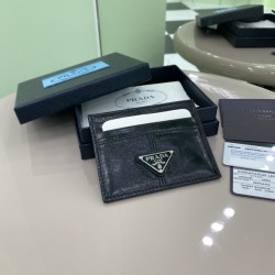 프라다 삼각로고 레더 카드지갑