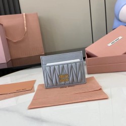 미우미우 세룰리안 가죽 카드 지갑 5MC076