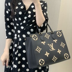 루이비통 온더고 MM 블랙 베이지 M45495