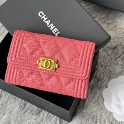 샤넬 보이 캐비어 플랩 카드 지갑 A80603