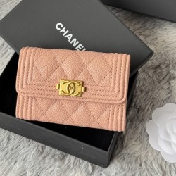 샤넬 보이 캐비어 플랩 카드 지갑 A80603