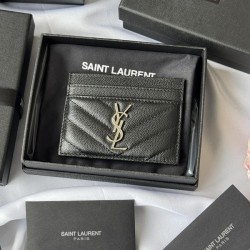 생로랑 모노그램 카드 지갑 423291 (은장)