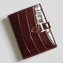 에르메스 베안 컴팩트 악어가죽