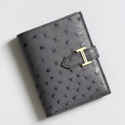 에르메스 베안 컴팩트 타조가죽