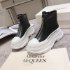 알렉산더 맥퀸 트레드 슬릭 지퍼 앵클 부츠