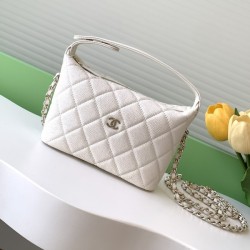 샤넬 미니 호보백 체인 크로스바디 투웨이백 캐비어 AP4386