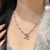 샤넬 CC 로고 펄 목걸이
