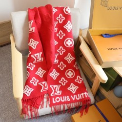 루이비통 모노그램 울 100% 머플러