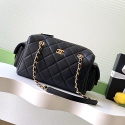 샤넬 26FW  블랙 캐비어 금장체인 숄더 AS5791