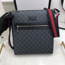 구찌 미니백 블랙 GG 수프림 메신저 474137