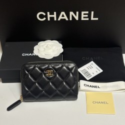샤넬 클래식 지퍼 카드지갑 AP3686 (램스킨)