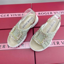 로저비비에 비브런 크리스탈버클 샌들 (굽 : 약 7.5cm)