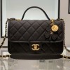 샤넬 25B 탑핸들 플랩 클로버 CC 백참 AS3653