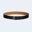 에르메스 로메인 레더 벨트 블랙 금장 35mm
