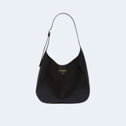프라다 라지 시티 가죽 숄더백 블랙