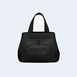 프라다 스몰 레더 토트백 블랙